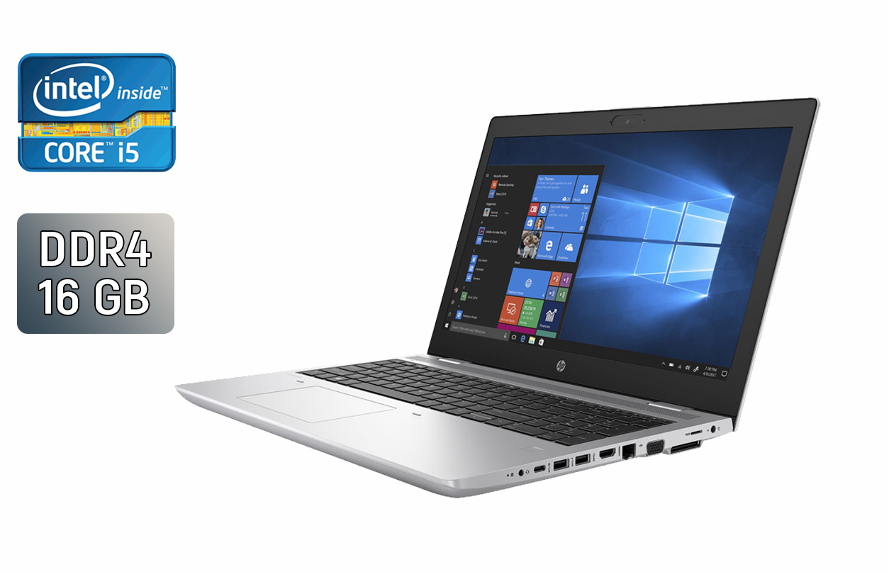 Ноутбук HP ProBook 650 G5 / 15.6" (1920x1080) IPS / Intel Core i5-8265U (4 (8) ядра по 1.6 - 3.9 GHz) / 16 GB DDR4 / 256 GB SSD / Intel UHD Graphics / WebCam / TouchID
Ноутбук HP ProBook 650 G5 / 15.6" (1920x1080) IPS / Intel Core i5-8265U (4 (8) ядра по 1.6 - 3.9 GHz) / 16 GB DDR4 / 256 GB SSD / Intel UHD Graphics / WebCam / TouchID