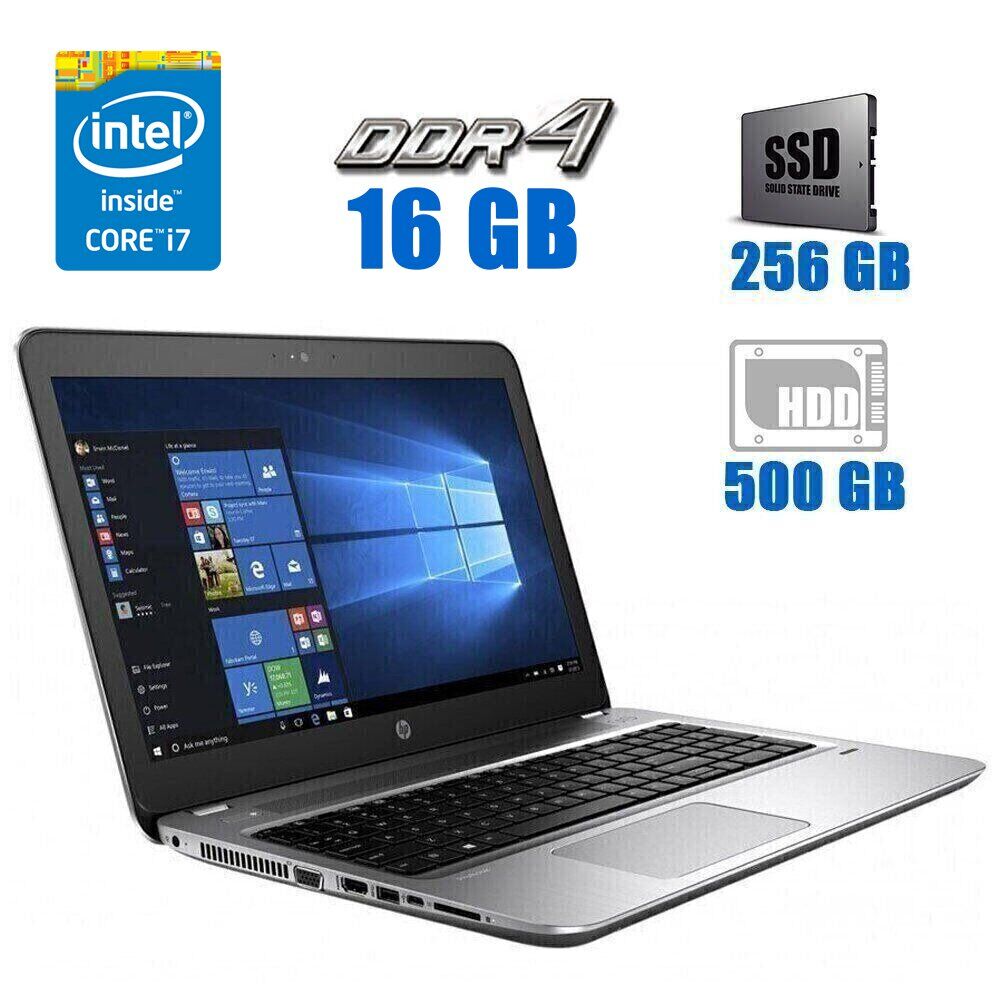 Ноутбук HP ProBook 450 G4 / 15.6" (1920x1080) TN / Intel Core i7-7500U (2 (4) ядра по 2.7 - 3.5 GHz) / 16 GB DDR4 / 256 GB SSD + 500 GB HDD / Intel HD Graphics 620 / WebCam / DVD-RW
Ноутбук HP ProBook 450 G4 / 15.6" (1920x1080) TN / Intel Core i7-7500U (2 (4) ядра по 2.7 - 3.5 GHz) / 16 GB DDR4 / 256 GB SSD + 500 GB HDD / Intel HD Graphics 620 / WebCam / DVD-RW