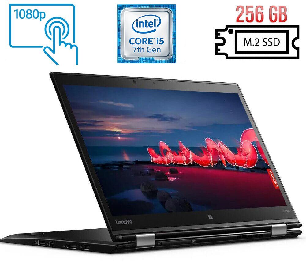 Ноутбук-трансформер Lenovo ThinkPad X1 Yoga (2nd Gen) / 14" (1920x1080) IPS Touch / Intel Core i5-7300U (2 (4) ядра по 2.6 - 3.5 GHz) / 16 GB DDR3 / 256 GB SSD M.2 / Intel HD Graphics 620 / WebCam / Fingerprint / USB 3.1 / HDMI
Ноутбук-трансформер Lenovo ThinkPad X1 Yoga (2nd Gen) / 14" (1920x1080) IPS Touch / Intel Core i5-7300U (2 (4) ядра по 2.6 - 3.5 GHz) / 16 GB DDR3 / 256 GB SSD M.2 / Intel HD Graphics 620 / WebCam / Fingerprint / USB 3.1 / HDMI