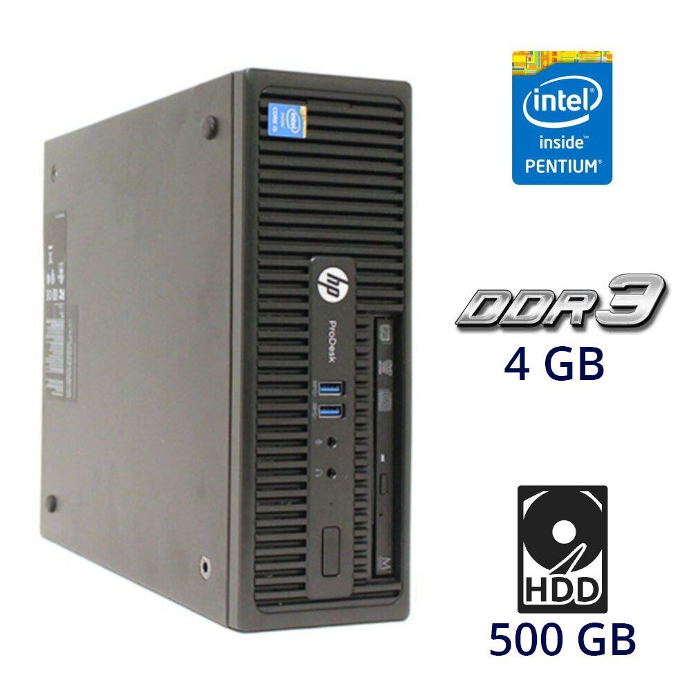 Системный блок HP ProDesk 400 G2.5 SFF / Intel Pentium G3220 (2 ядра по 3.0 GHz) / 4 GB DDR3 / 500 GB HDD 
Системный блок HP ProDesk 400 G2.5 SFF / Intel Pentium G3220 (2 ядра по 3.0 GHz) / 4 GB DDR3 / 500 GB HDD