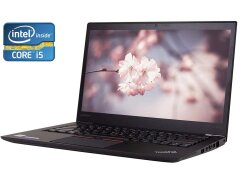 Ультрабук А- клас Lenovo ThinkPad T460s / 14" (1920x1080) IPS Touch / Intel Core i5-6300U (2 (4) ядра по 2.4 - 3.0 GHz) / 8 GB DDR4 / 120 GB SSD / Intel HD Graphics 520 / WebCam