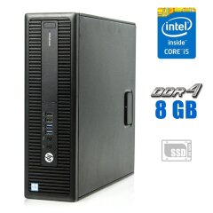 Комп'ютер HP EliteDesk 800 G2 SFF / Intel Core i5-6400 (4 ядра по 2.7 - 3.3 GHz) / 8 GB DDR4 / 120 GB SSD / Intel HD Graphics 530 / DisplayPort