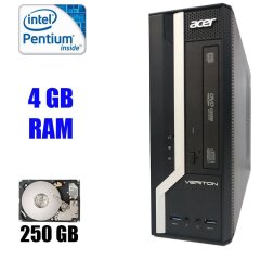 Компьютер Acer Veriton X2632G SFF / Intel Pentium G3220 (2 ядра по 3.0 GHz) / 4 GB DDR3 / 250 GB HDD / VGA, DVI, USB 3.0, ComPort