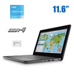 Нетбук Dell Latitude 3120 / 11.6" (1366x768) TN / Intel Pentium Silver N6000 (4 ядра по 1.1 - 3.3 GHz) / 4 GB DDR4 / 128 GB SSD M.2 / Intel UHD Graphics / WebCam / Windows 10 Pro