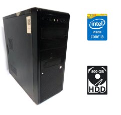 ПК Asus Tower / Intel Core i3-4160 (2 (4) ядра по 3.6 GHz) / 4 GB DDR3 / 500 GB HDD / Intel HD Graphics 4400 / 485W / DisplayPort / HDMI
