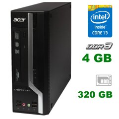 Системный блок Acer Veriton X2610G SFF / Intel Core i3-2120 (2 (4) ядра по 3.3 GHz) / 4 GB DDR3 / 320 GB HDD