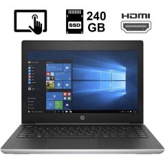 Ультрабук HP ProBook 430 G5 / 13.3" (1366x768) TN Touch / Intel Celeron 3865U (2 ядра по 1.8 GHz) / 4 GB DDR4 / 240 GB SSD / Intel HD Graphics 610 / WebCam / USB 3.1 / HDMI