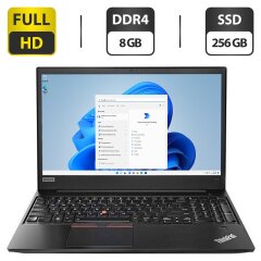 Ноутбук Б-класс Lenovo ThinkPad E580 / 15.6" (1920x1080) IPS / Intel Core i5-8250U (4 (8) ядра по 1.6 - 3.4 GHz) / 8 GB DDR4 / 256 GB SSD / Intel UHD Graphics 620 / WebCam / HDMI / USB 3.0
