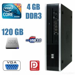 HP Compaq Elite 8300 USFF / Intel Core i5-3470S (4 ядра по 2.90-3.60 GHz) / 4 GB DDR3 / 120 GB SSD / USB 3.0
