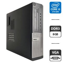 Компьютер Dell OptiPlex 790 Desktop / Intel Core i5-2400 (4 ядра по 3.1 - 3.4 GHz) / 8 GB DDR3 / 250 GB HDD / Intel HD Graphics 2000 / DVD-ROM / VGA