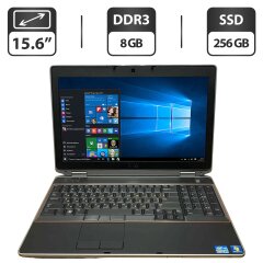 Ноутбук Б-класс Dell Latitude E6520 / 15.6" (1366x768) TN / Intel Core i5-2520M (2 (4) ядра по 2.5 - 3.2 GHz) / 8 GB DDR3 / 256 GB SSD/ nVidia NVS 4200M, 1 GB GDDR3, 64-bit / WebCam / HDMI