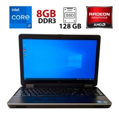 Ноутбук Dell Latitude E6540 / 15.6" (1920x1080) IPS / Intel Core i7-4810MQ (4 (8) ядра по 2.8 - 3.8 GHz) / 8 GB DDR3 / 128 GB SSD / AMD Radeon HD 8790M, 2 GB GDDR5, 128-bit / WebCam
