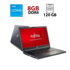 Ноутбук Fujitsu LifeBook E556 / 15.6" (11366x768) TN / Intel Core i5-6200U (2 (4) ядра по 2.3 - 2.8 GHz) / 8 GB DDR4 / 120 GB SSD / Intel HD Graphics 520 / No WebCam / DisplayPort / DVD-RW