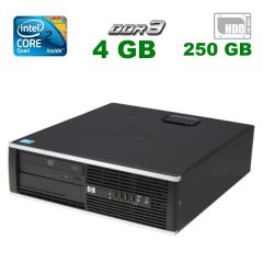 ПК HP Compaq 6000 SFF / Intel Core 2 Quad Q6600 (4 ядра по 2.4 GHz) / 4 GB DDR3 / 250 GB HDD / Intel GMA Graphics 4500