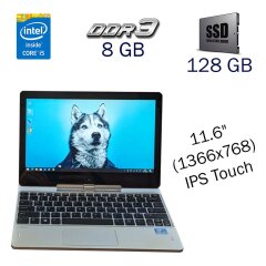 Нетбук Б класс HP EliteBook Revolve 810 / 11.6" (1366x768) IPS Touch / Intel Core i5-3437U (2 (4) ядра по 1.9 - 2.9 GHz) / 8 GB DDR3 / 128 GB SSD / Intel HD Graphics 4000 / WebCam