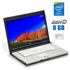 Ноутбук Fujitsu LifeBook E780 / 15.6" (1366x768) TN / Intel Core i5-520M (2 (4) ядра по 2.4 - 2.93 GHz) / 8 GB DDR3 / 160 GB SSD / Intel HD Graphics / WebCam 