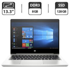 Ультрабук Б-класс HP ProBook 430 G6 / 13.3" (1366x768) TN / Intel Core i3-8145U (2 (4) ядра по 2.1 - 3.9 GHz) / 8 GB DDR3 / 128 GB SSD / Intel UHD Graphics / WebCam / HDMI
