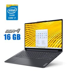 Ультрабук Lenovo Yoga Slim 7 15IIL05 / 15.6" (1920x1080) IPS / Intel Core i7-1065G7 (4 (8) ядра по 1.3 - 3.9 GHz) / 16 GB DDR4 / 512 GB SSD M.2 / Intel Iris Plus Graphics / Win 10 Lic  