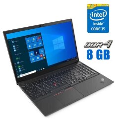 Ультрабук Lenovo ThinkPad E15 G2 / 15.6" (1920x1080) IPS / Intel Core i5-1135G7 (4 (8) ядра по 2.4 - 4.2 GHz) / 8 GB DDR4 / 250 GB SSD / Intel Iris Xe Graphics / WebCam