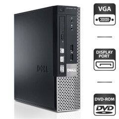 Компьютер Б-класс Dell OptiPlex 790 USFF / Intel Core i3-2100 (2 (4) ядра по 3.1 GHz) / 4 GB DDR3 / 240 GB HDD / Intel HD Graphics 2000 / DVD-ROM / VGA