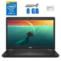 Ноутбук Dell Latitude 5480 / 14" (1920x1080) IPS Touch / Intel Core i5-7300U (2 (4) ядра по 2.6 - 3.5 GHz) / 8 GB DDR4 / 500 GB SSD M.2 / Intel HD Graphics 620 / WebCam