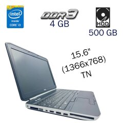 Ноутбук Dell Latitude E5520 / 15.6" (1366x768) TN / Intel Core i3-2310M (2 (4) ядра по 2.1 GHz) / 4 GB DDR3 / 500 GB HDD / Intel HD Graphics 3000 / WebCam 