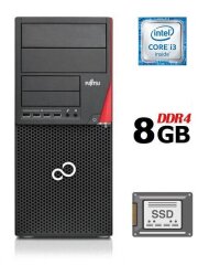 Комп'ютер Fujitsu Esprimo P756 E90+ Tower / Intel Core i3-6100 (2 (4) ядра по 3.7 GHz) / 8 GB DDR4 / 120 GB SSD / Intel HD Graphics 530 / 280W / DisplayPort