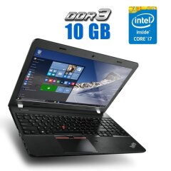 Игровой ноутбук Lenovo ThinkPad E560 / 15.6" (1920x1080) IPS / Intel Core i7-6500U (2 (4) ядра по 2.5 - 3.1 GHz) / 10 GB DDR3 / 250 GB SSD / AMD Radeon R7 M370, 2 GB GDDR5, 128-bit / WebCam