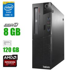 Комп'ютер Lenovo m72 / Intel Core i3-2100 (2 (4) ядра по 3.1 GHz) / 8 GB DDR3 / 120 GB SSD NEW / AMD Radeon HD 7570, 1Gb DDR5, 128-bit 
