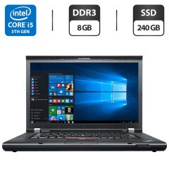 Ноутбук Lenovo ThinkPad T530 / 15.6" (1600x900) TN / Intel Core i5-3320M (2 (4) ядра по 2.6 - 3.3 GHz) / 8 GB DDR3 / 240 GB SSD / Intel HD Graphics 4000 / WebCam / DVD-ROM / VGA