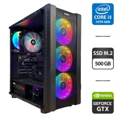 Збірка під замовлення: Qube Storm Black Tower NEW / Intel Core i5-10400F NEW (6 (12) ядра по 2.9 - 4.3 GHz) / 16 GB DDR4 NEW / 500 GB SSD M.2 NEW / nVidia GeForce GTX 1660 Super, 6 GB GDDR6, 192-bit / HDMI / 550W NEW