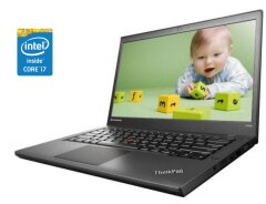 Ноутбук А-клас Lenovo ThinkPad T440p / 14" (1366x768) TN / Intel Core i7-4600M (2 (4) ядра по 2.9 - 3.6 GHz) / 8 GB DDR3 / 240 GB SSD / Intel HD Graphics 4600 / WebCam / DVD-RW / Win 10 Pro