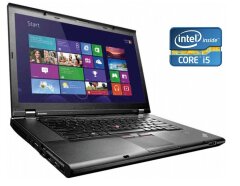 Ноутбук А-клас Lenovo ThinkPad T530 / 15.6" (1366x768) TN / Intel Core i5-3380M (2 (4) ядра по 2.9 - 3.6 GHz) / 4 GB DDR3 / 180 GB SSD / Intel HD Graphics 4000 / WebCam / DVD-RW