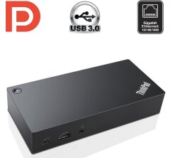 Док-станция Lenovo ThinkPad USB-C Dock 40A9 / USB Type-C / VGA, DisplayPort / USB 3.0, USB 2.0 / Gigabit Ethernet / Блок питания в комплекте