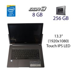Ноутбук Acer Aspire R / 13.3" (1920х1080) Touch IPS LED / Intel Core i7-6500U (2 (4) ядра по 2.5 - 3.1 GHz) / 8 GB DDR3 / 256 GB SSD / WebCam