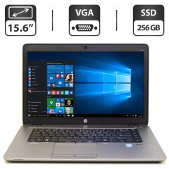 Ноутбук Б-класс HP EliteBook 850 G1 / 15.6" (1366x768) TN / Intel Core i5-4300U (2 (4) ядра по 1.9 - 2.9 GHz) / 4 GB DDR3 / 256 GB SSD / Intel HD Graphic 4400 / WebCam / VGA