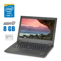 Ноутбук Б-класс Lenovo ThinkPad L440 / 14" (1366x768) TN / Intel Core i7-4800MQ (4 (8) ядра по 2.7 - 3.7 GHz) / 8 GB DDR3 / 240 GB SSD / Intel HD Graphics 4600 / WebCam 