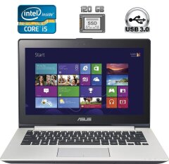 Ультрабук Asus VivoBook S301LA / 14" (1366x768) TN Touch / Intel Core i5-4200U (2 (4) ядра по 1.6 - 2.6 GHz) / 6 GB DDR3 / 120 GB SSD / Intel HD Graphics 4400 / WebCam / USB 3.0 / HDMI / Windows 10 лицензия