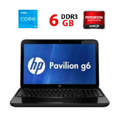 Игровой ноутбук Б-класс HP Pavilion G6-2206SR / 15.6" (1366x768) TN / Intel Core i5-3210M (2 (4) ядра по 2.5 - 3.1 GHz) / 6 GB DDR3 / 80 GB SSD + 500 GB HDD / AMD Radeon HD 7600M, 2 GB GDDR3, 128-bit