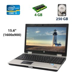 Ноутбук HP EliteBook 8540p / 15.6" (1600x900) TN LED / Intel Core i5-520M (2 ядра по 2.4 - 2.93 GHz) / 4 GB DDR3 / 250 GB HDD / nVidia NVS 5100M, 1 GB GDDR3, 128-bit / WebCam / USB 3.0 / DP