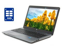 Ноутбук А-класс HP ProBook 450 G1 / 15.6" (1366x768) TN / Intel Core i3-4000M (2 (4) ядра по 2.4 GHz) / 4 GB DDR3 / 128 GB SSD / Intel HD Graphics 4600 / WebCam / DVD-RW / Win 10 Pro