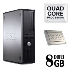 Компьютер Dell 780 SFF / Intel Core 2 Quad Q8200 (4 ядра по 2.33GHz) / 8GB DDR3 / 120 GB SSD