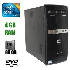 HP Compaq 500B MT / Intel Core 2 Duo E7500 (2 ядра по 2,93GHz) / 4 GB DDR3 / 80 GB SSD / DVD-RW, Card-reader / Windows 10