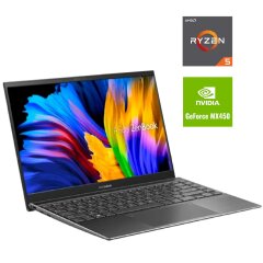 Игровой ноутбук Asus ZenBook 14 Q408UG / 14" (1920x1080) IPS / AMD Ryzen 5 5500U (6 (12) ядер по 2.1 - 4.0 GHz)  / 8 GB DDR4 / 256 GB SSD M.2 / nVidia GeForce MX450, 2 GB GDDR5, 64-bit / WebCam 