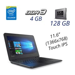 Ноутбук-трансформер Lenovo N23 80UR / 11.6" (1366х768) IPS Touch / Intel Celeron N3160 (4 ядра по 1.6 - 2.24 GHz) / 4 GB DDR3 / 128 GB SSD / WebCam