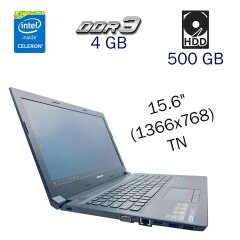 Ноутбук Lenovo IdeaPad B50-30 / 15.6" (1366x768) TN / Intel Celeron N2840 (2 ядра по 2.16 - 2.58 GHz) / 4 GB DDR3 / 500 GB HDD / Intel HD Graphics Atom Z3700 / WebCam