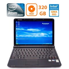 Нетбук Lenovo IdeaPad S12 / 12.1" (1366x768) TN / Intel Atom N270 (1 ядро на 1.6 GHz) / 2 GB DDR2 / 320 GB HDD / Intel GMA 950 Graphics / WebCam