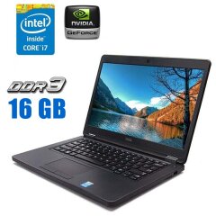 Ноутбук Б-класс Dell Latitude E5450 / 14" (1920x1080) TN / Intel Core i7-5600U (2 (4) ядра по 2.6 - 3.2 GHz) / 16 GB DDR3 / 250 GB SSD / nVidia GeForce 840M, 2 GB DDR3, 64-bit / WebCam / Win 10 Pro