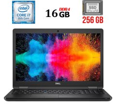 Ультрабук Dell Latitude 5590 / 15.6" (1366x768) TN / Intel Core i7-8650U (4 (8) ядра по 1.9 - 4.2 GHz) / 16 GB DDR4 / 256 GB SSD / Intel UHD Graphics 620 / WebCam / USB 3.1 / HDMI