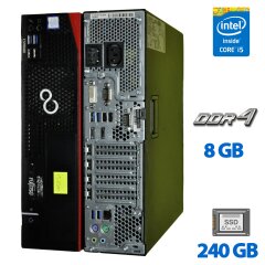 Комп'ютер Fujitsu Esprimo D757 E90+ SFF / Intel Core i5-6500 (4 ядра по 3.2 - 3.6 GHz) / 8 GB DDR4 / 240 GB SSD / Intel HD Graphics 530 / Windows 11 Pro